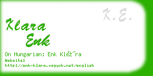 klara enk business card